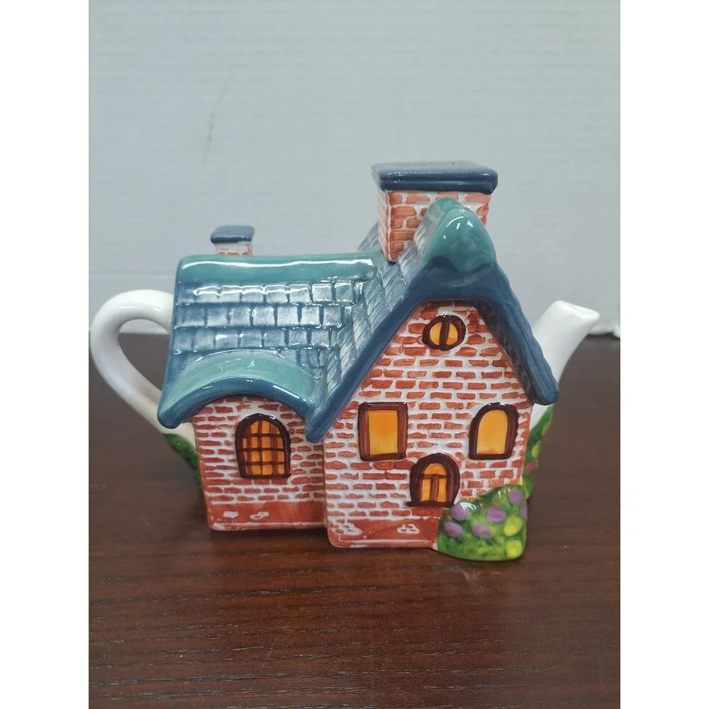 Thomas Kincaid Red Brick Cottage Teapot